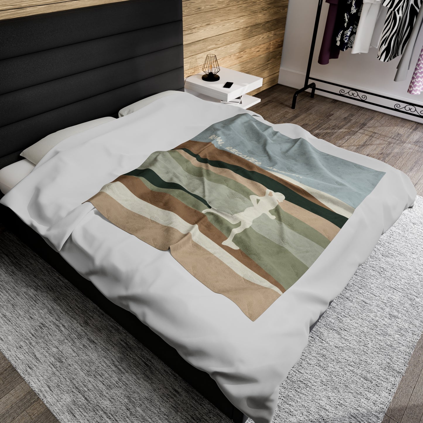 Run. Recover. Repeat. Velveteen Plush Blanket