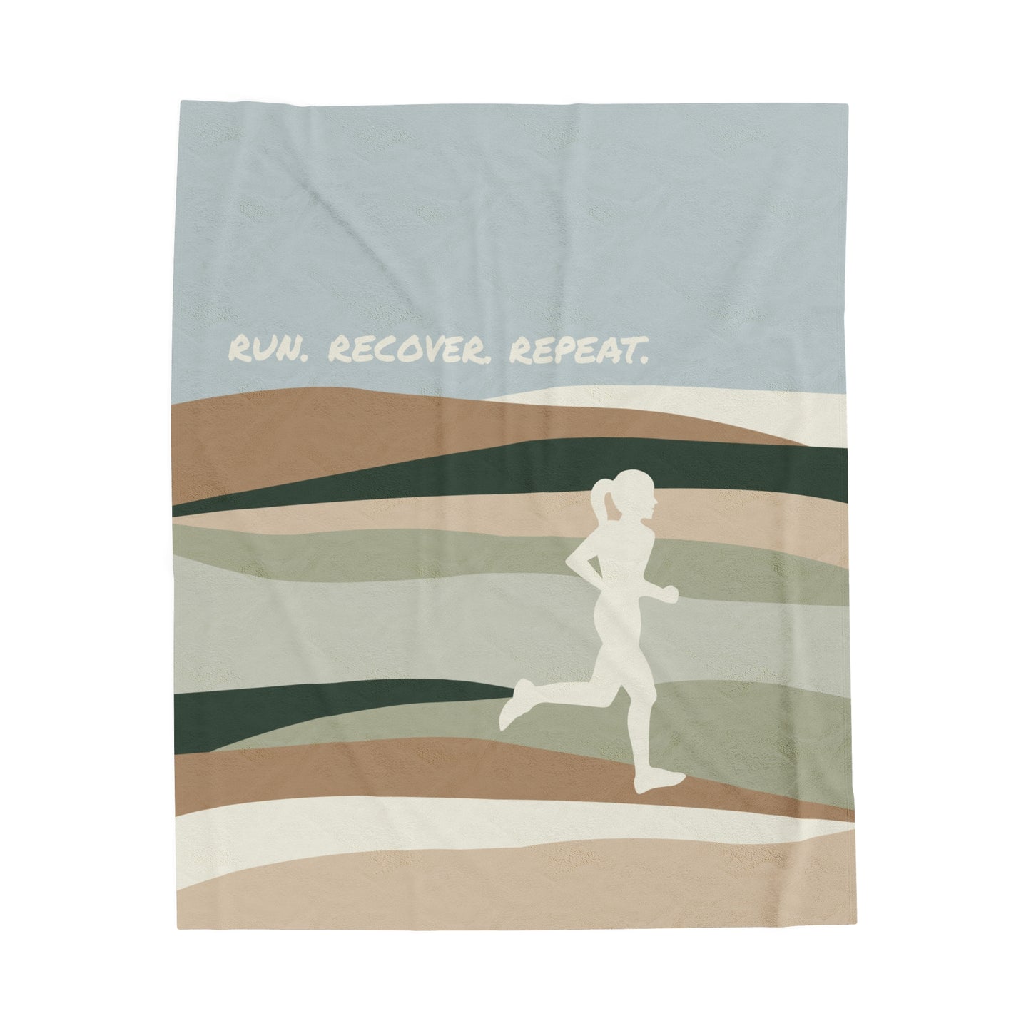 Run. Recover. Repeat. Velveteen Plush Blanket