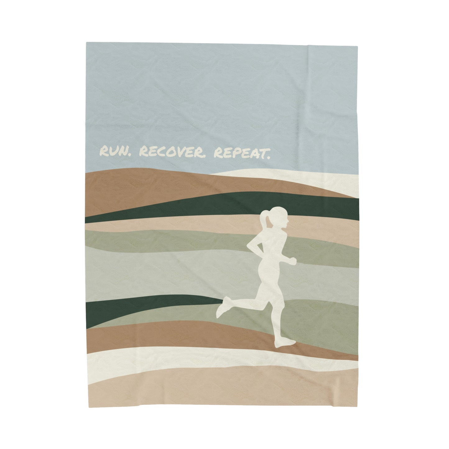 Run. Recover. Repeat. Velveteen Plush Blanket