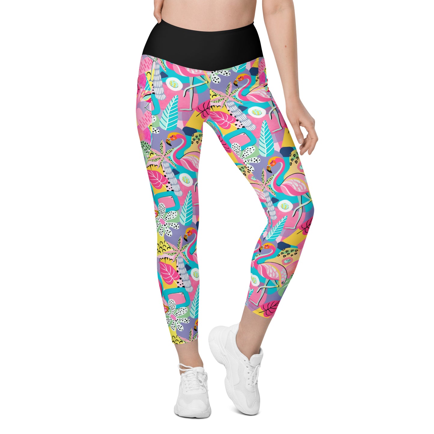 Man I Love Flamingos Leggings with Pockets