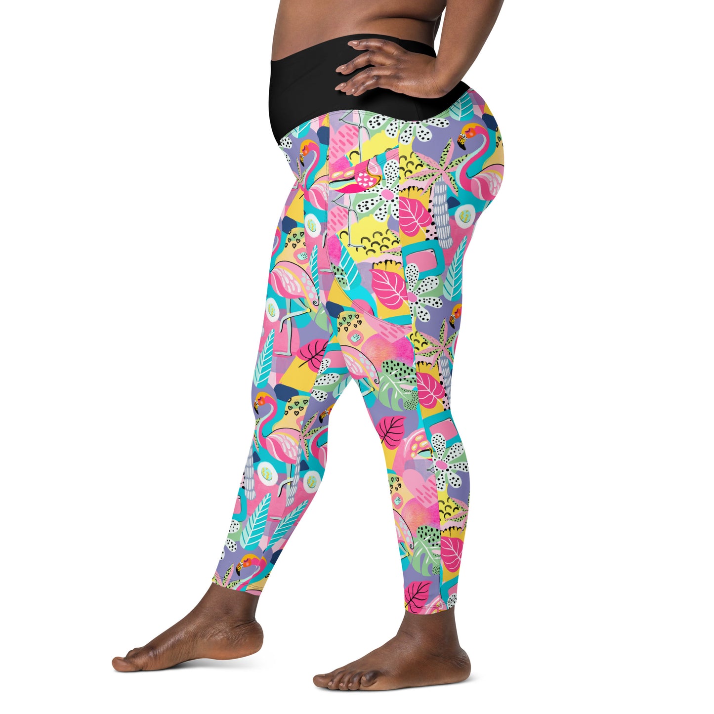 Man I Love Flamingos Leggings with Pockets