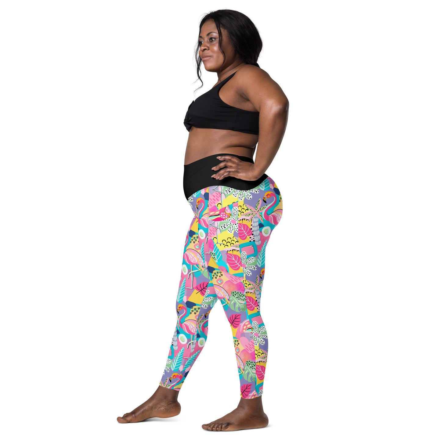 Man I Love Flamingos Leggings with Pockets