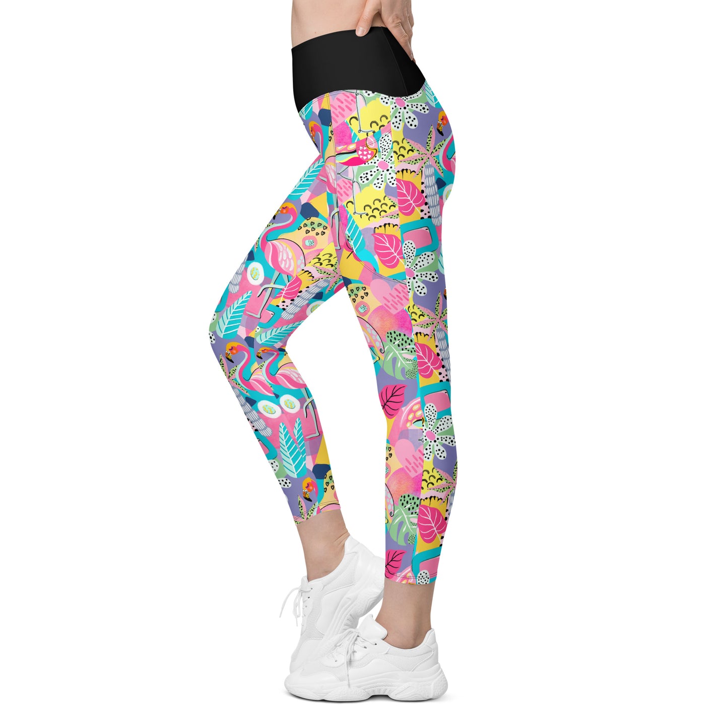 Man I Love Flamingos Leggings with Pockets