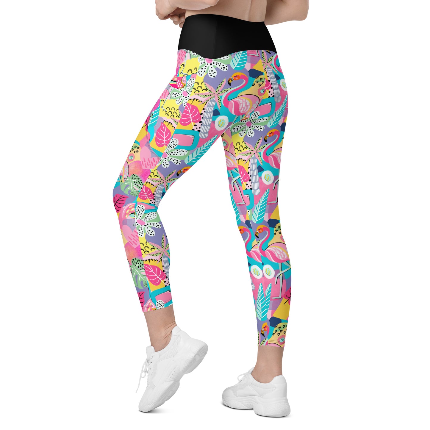 Man I Love Flamingos Leggings with Pockets