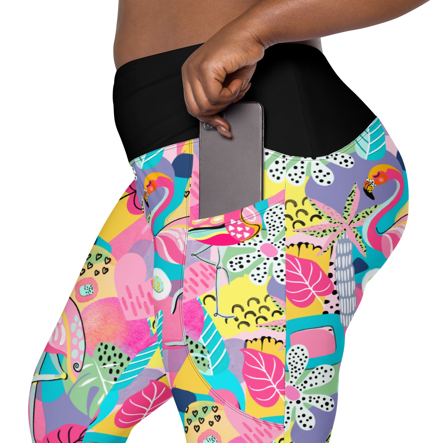 Man I Love Flamingos Leggings with Pockets