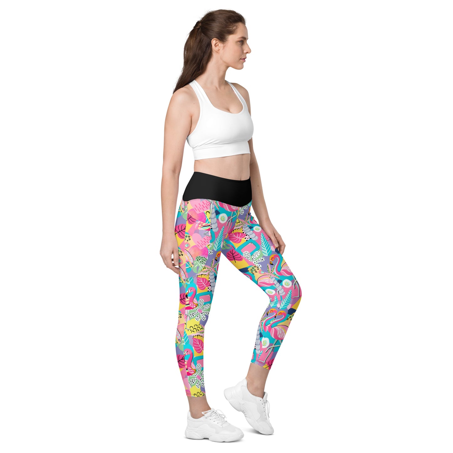 Man I Love Flamingos Leggings with Pockets