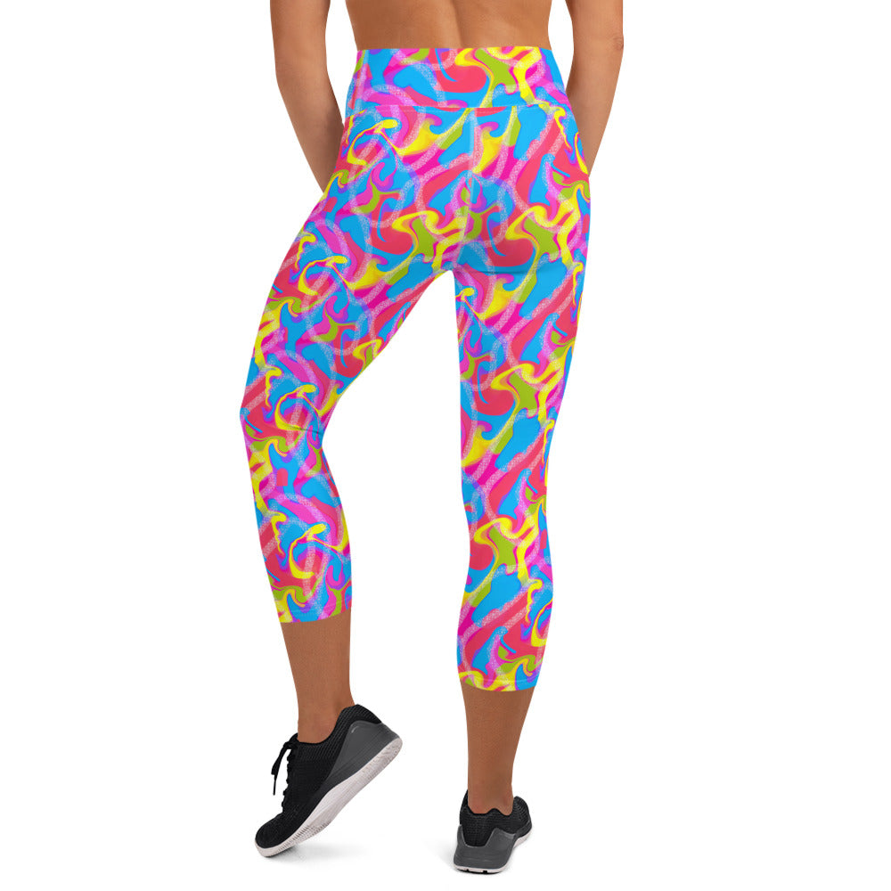 Hot Skatin' Malibu Barbie Yoga Capri Leggings