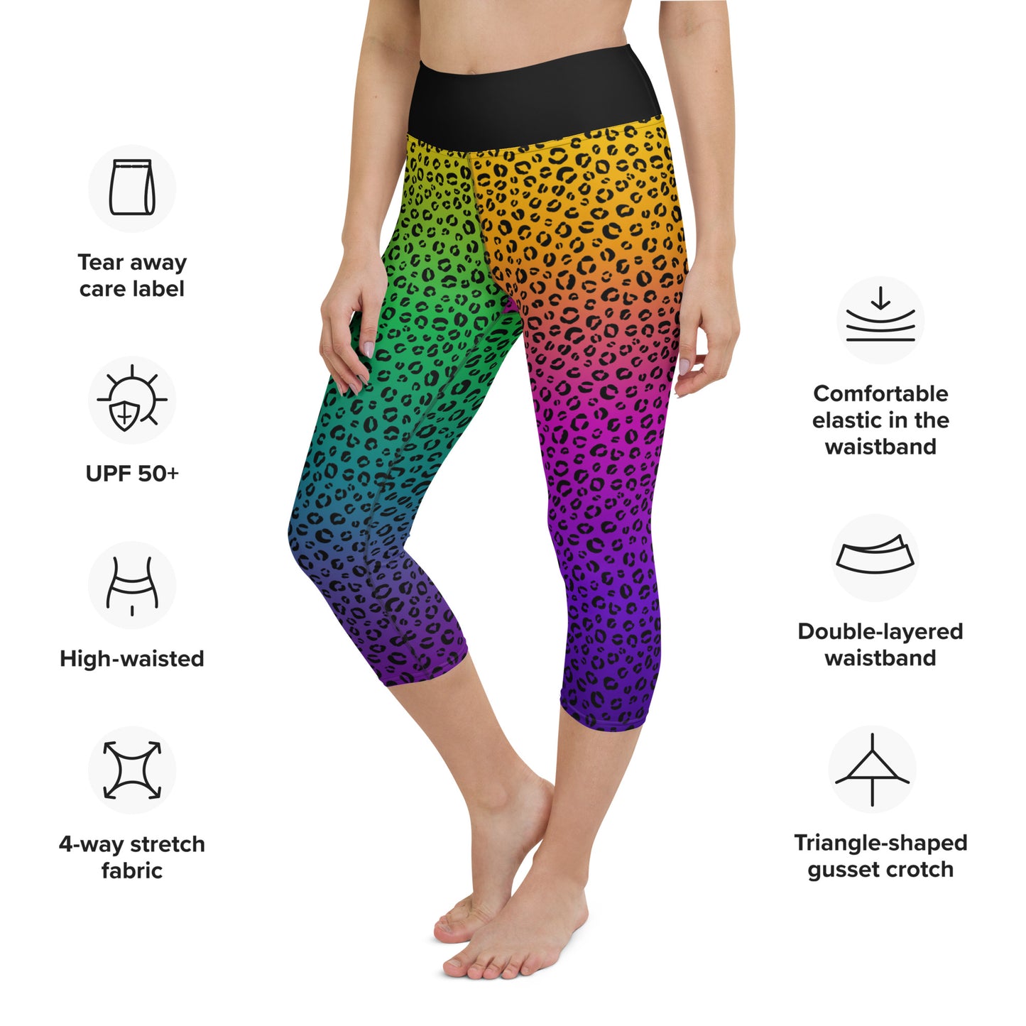 Neon Nostalgia Yoga Capri Leggings
