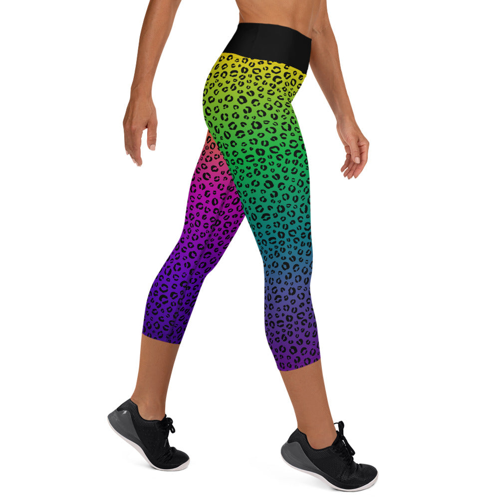 Neon Nostalgia Yoga Capri Leggings