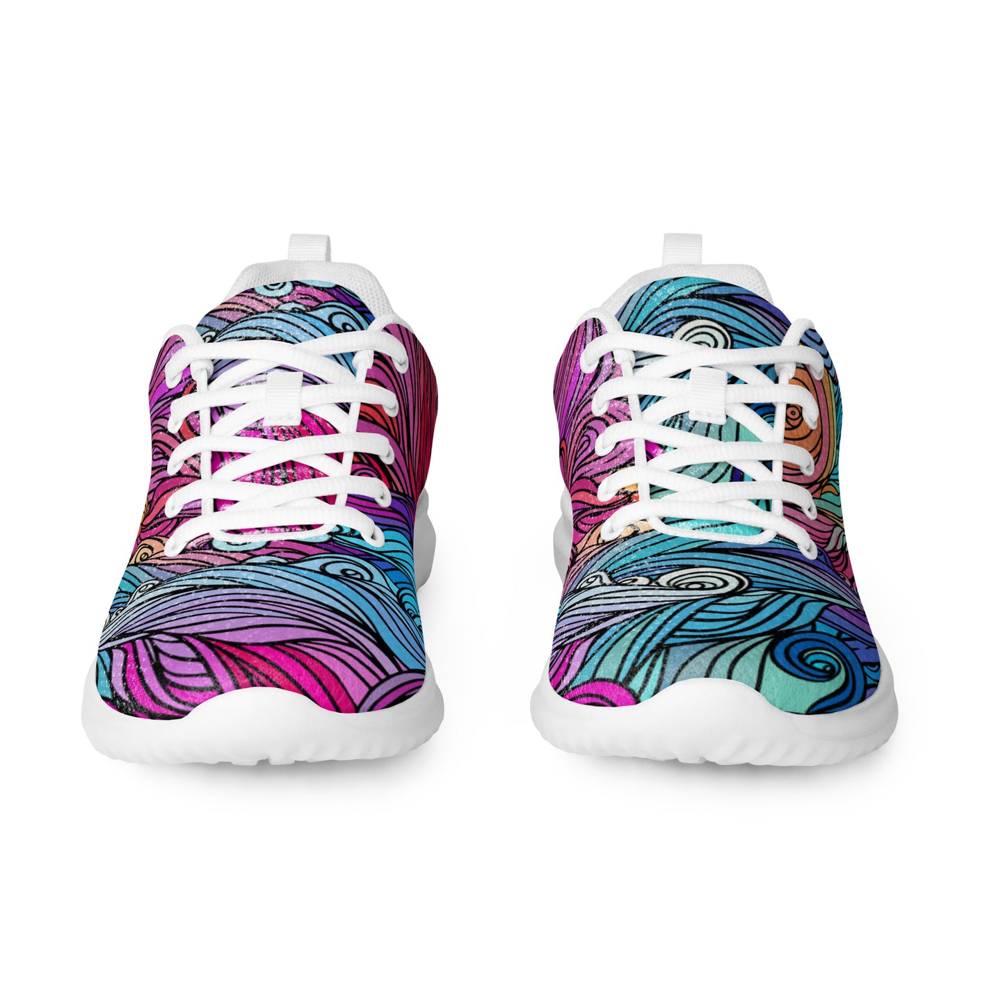 Rainbow Waves Women’s Athletic Shoes