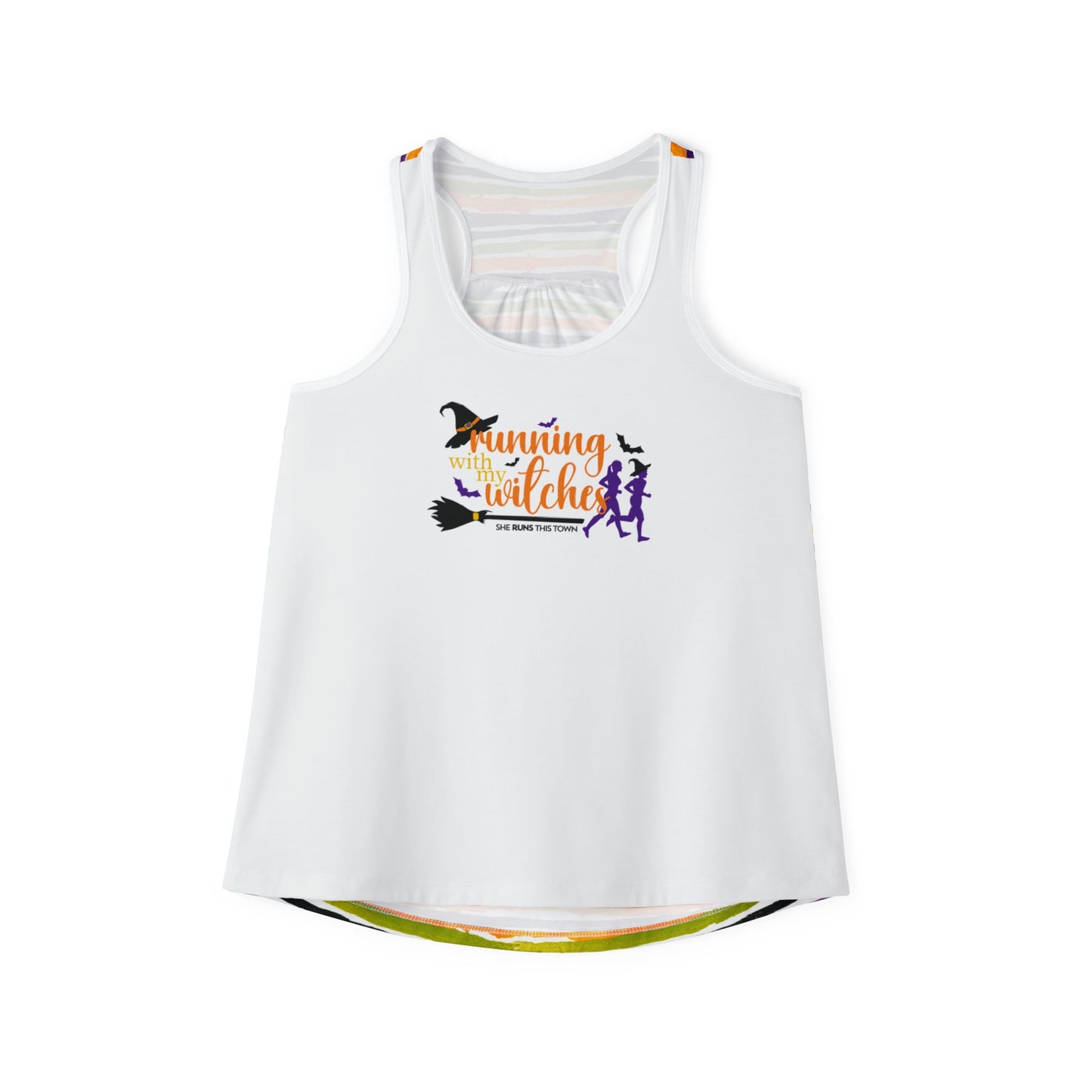 Running with my Witches Striped Tank