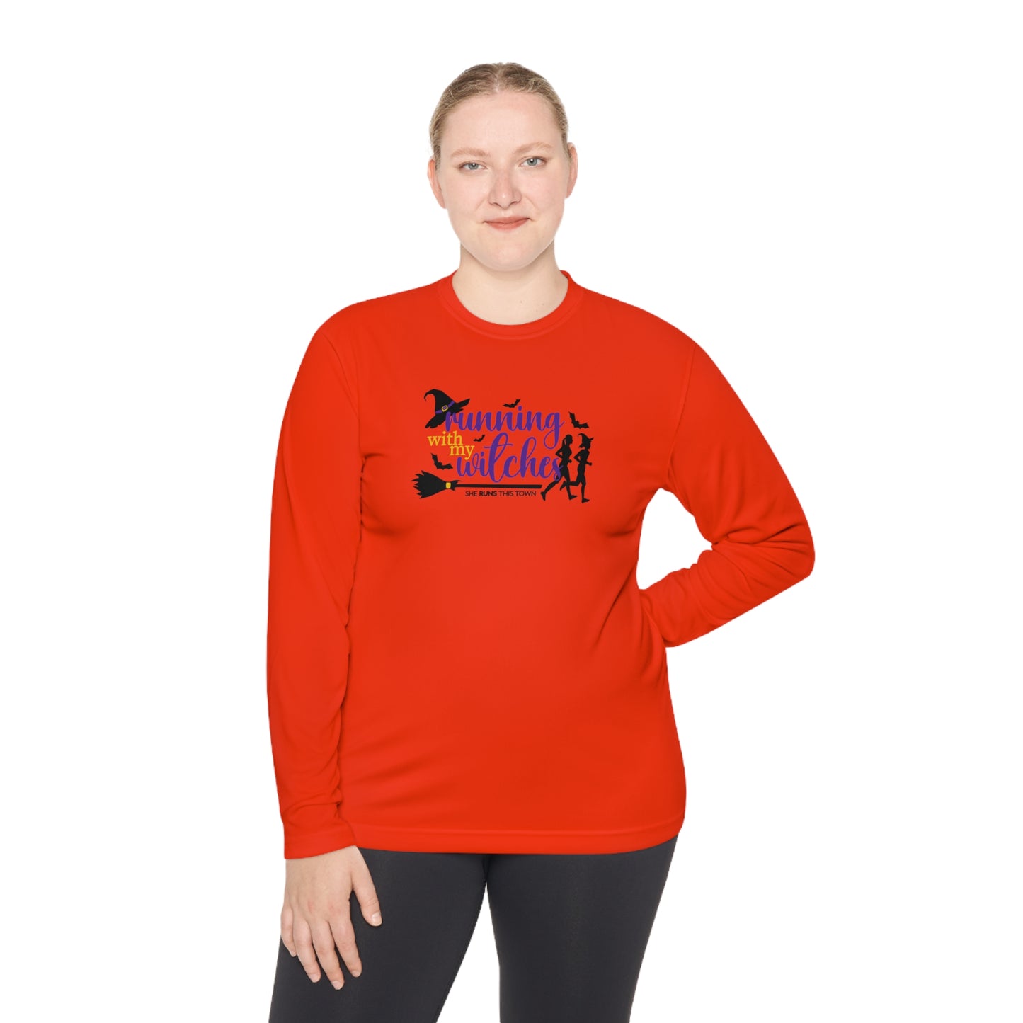Running with my Witches Unisex Lightweight Long Sleeve Tee