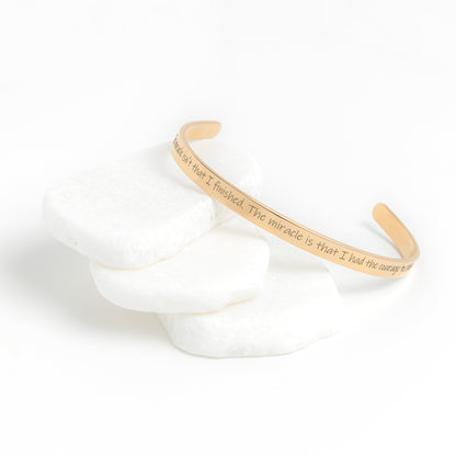 13.1 Courage to Start Cuff Bracelet