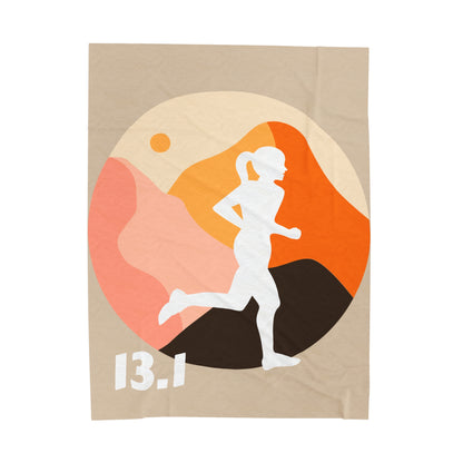 13.1 Run the Day Velveteen Plush Blanket
