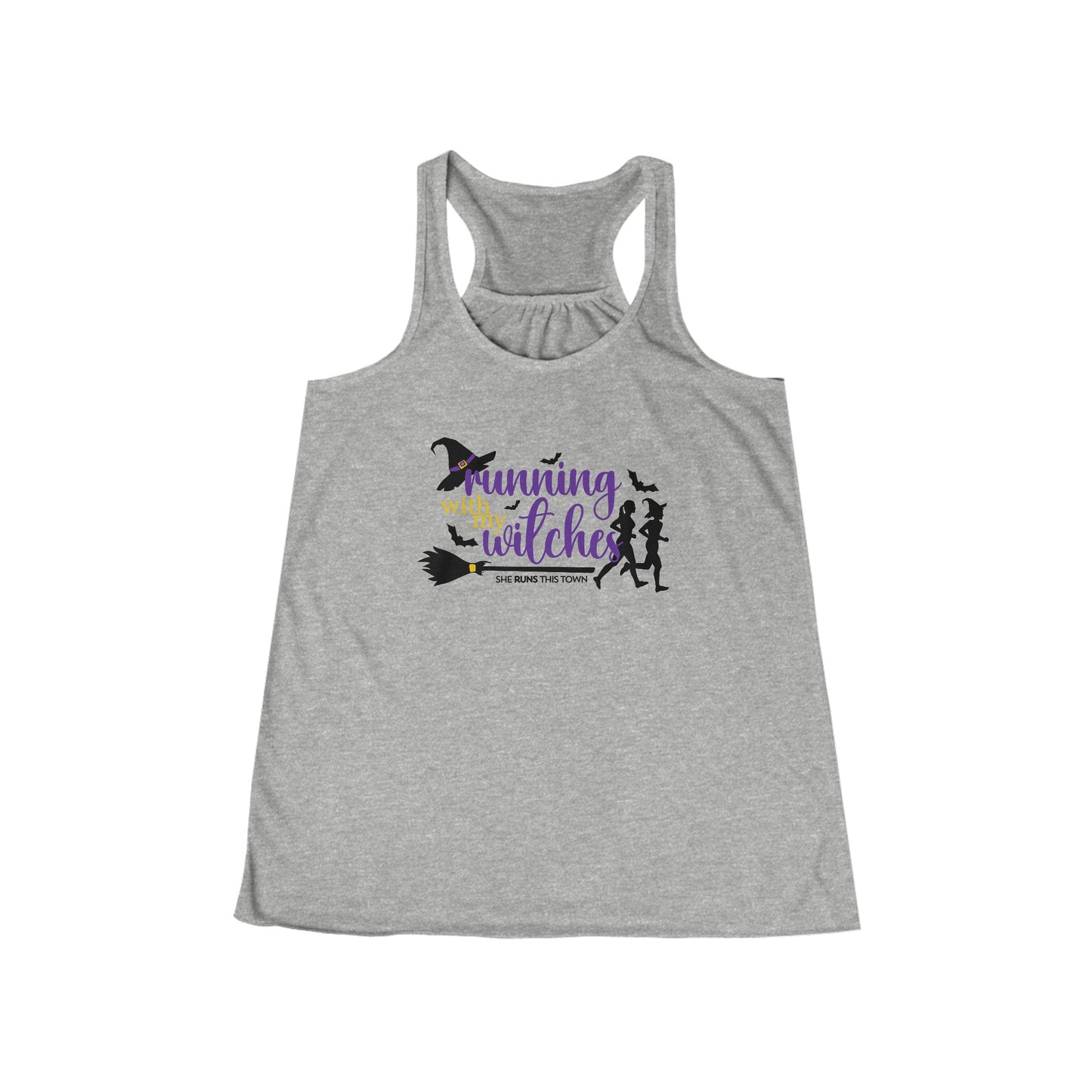 Running with my Witches Women's Flowy Racerback Tank