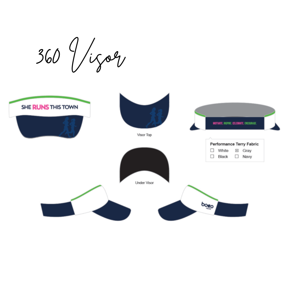 PRE-ORDER: She RUNS This Town BOCO 360° Performance Visor