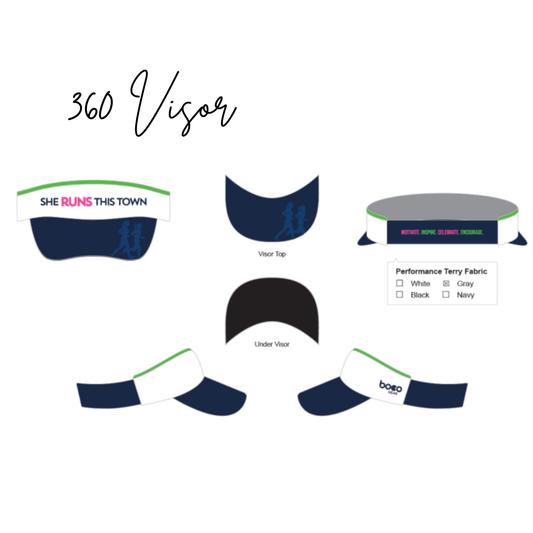 PRE-ORDER: She RUNS This Town BOCO 360° Performance Visor