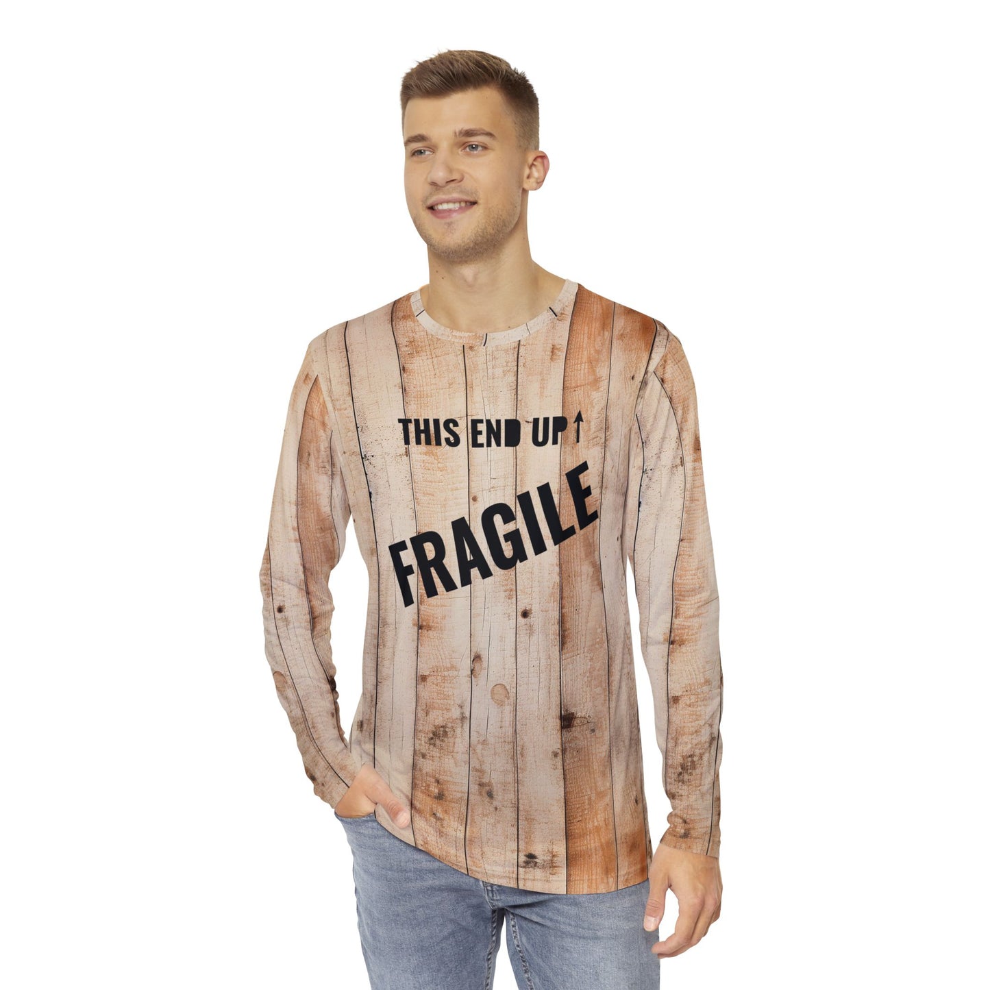 A Christmas Story Leg Lamp Crate Fragile Men's Long Sleeve
