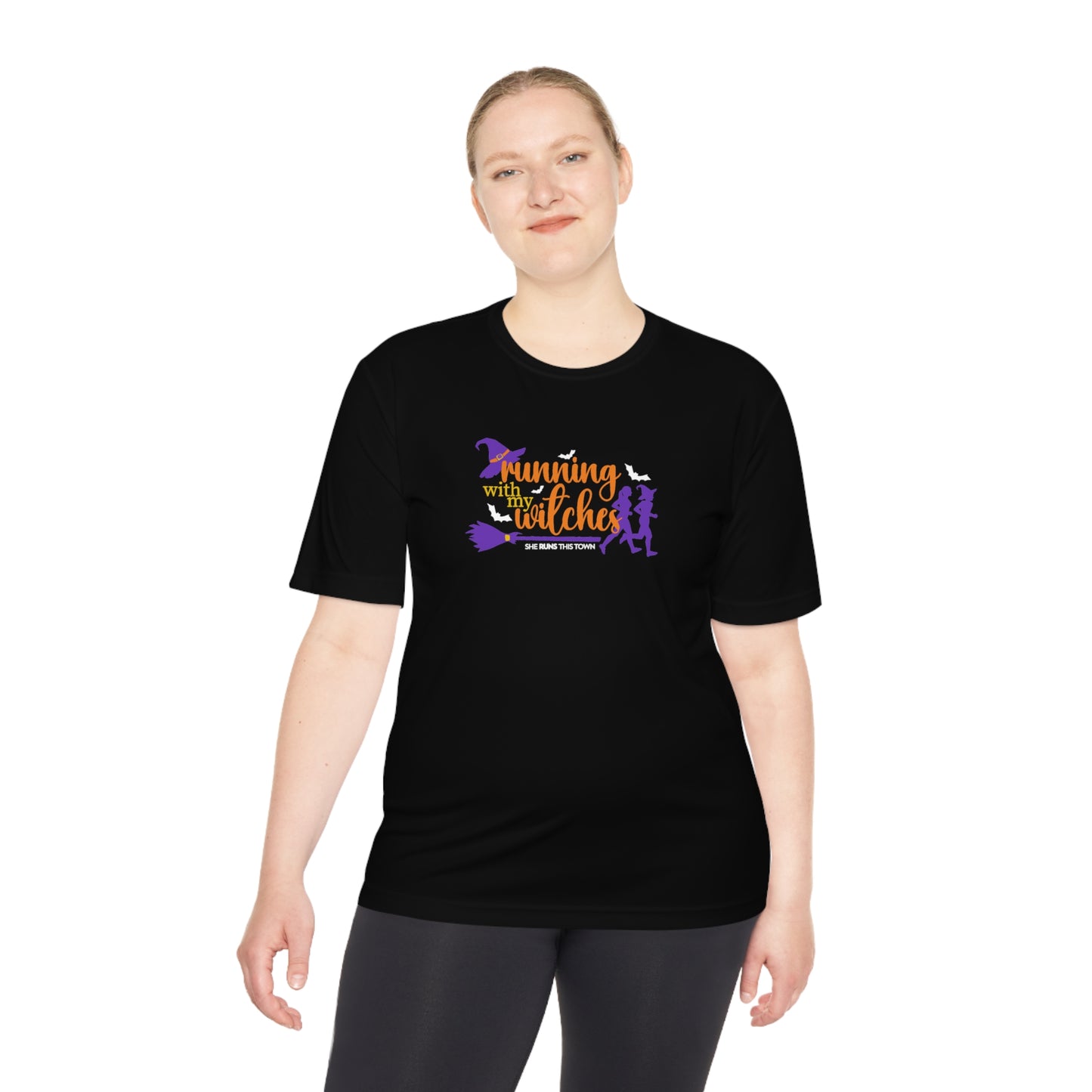 Running With My Witches  Unisex Moisture Wicking Tee