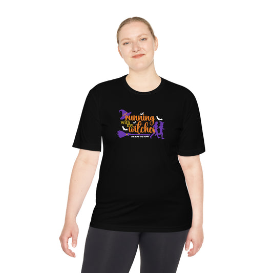 Running With My Witches  Unisex Moisture Wicking Tee