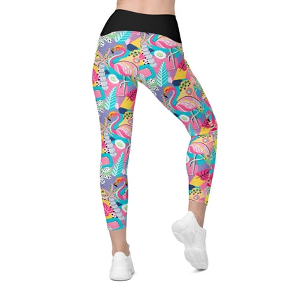 Man I Love Flamingos Leggings with Pockets
