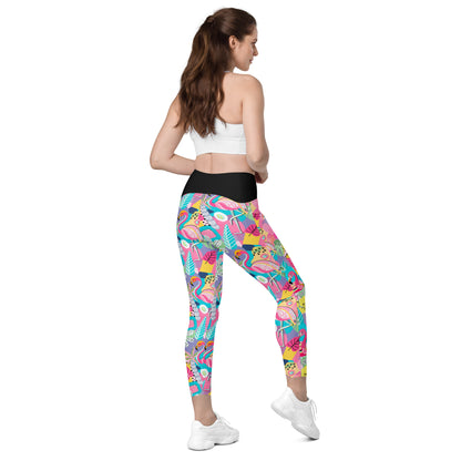 Man I Love Flamingos Leggings with Pockets