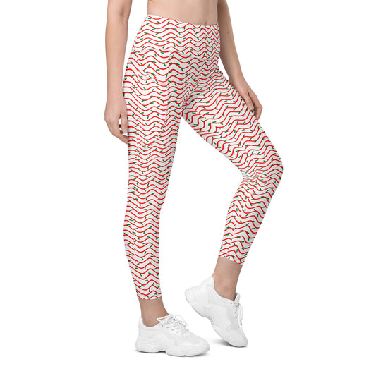 Christmas Tree Cake Leggings with Pockets