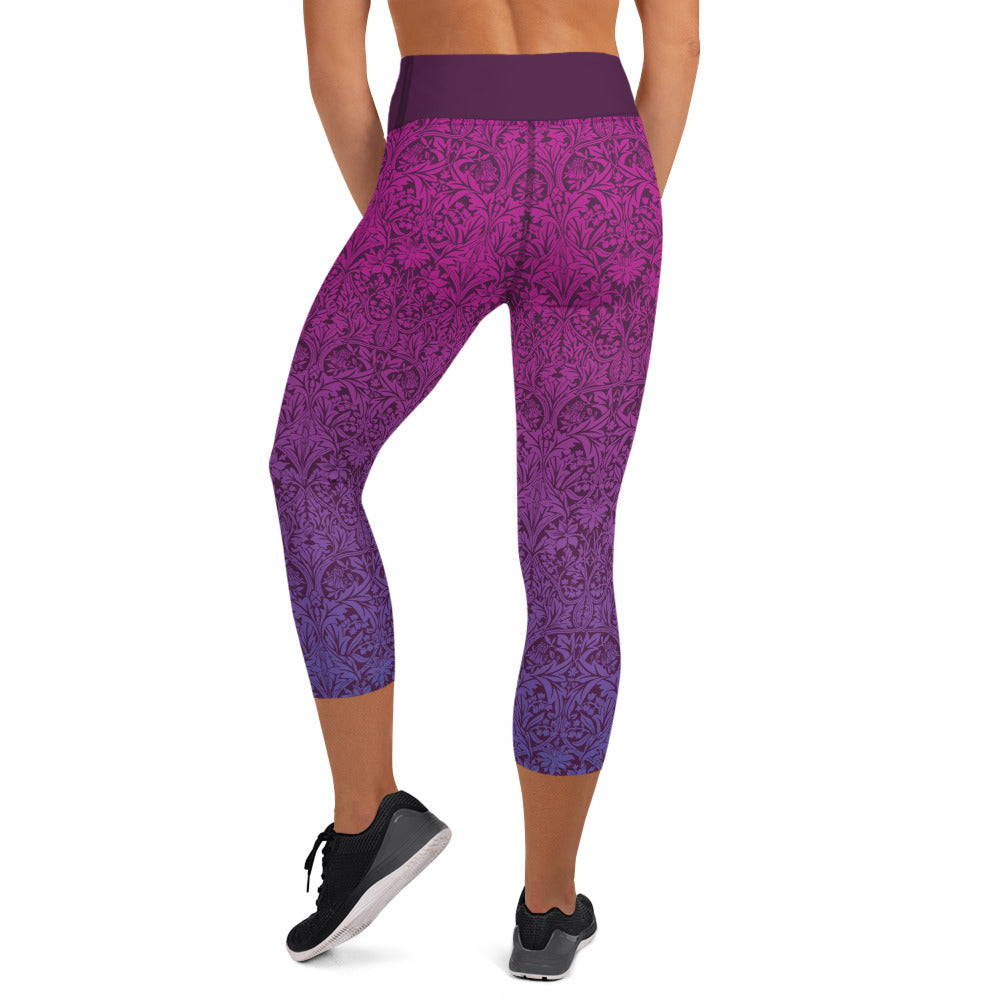 Plum Pacer Yoga Capri Leggings