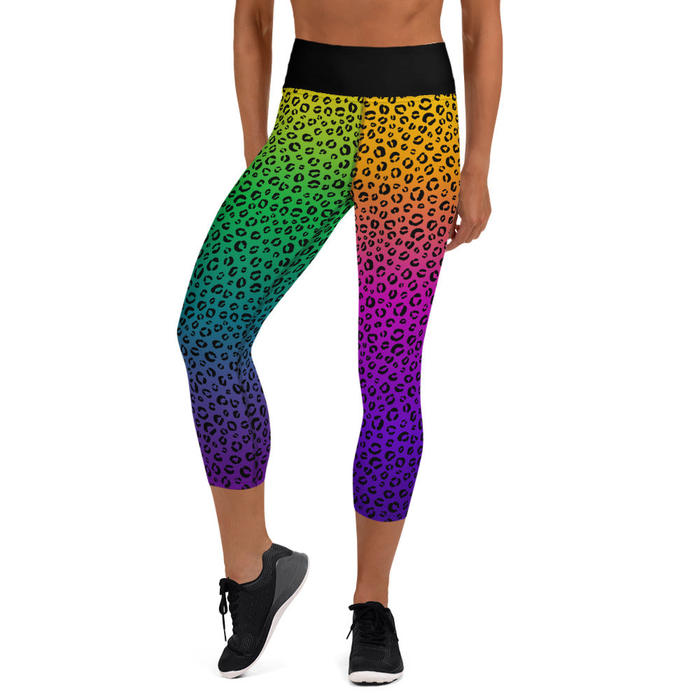Neon Nostalgia Yoga Capri Leggings