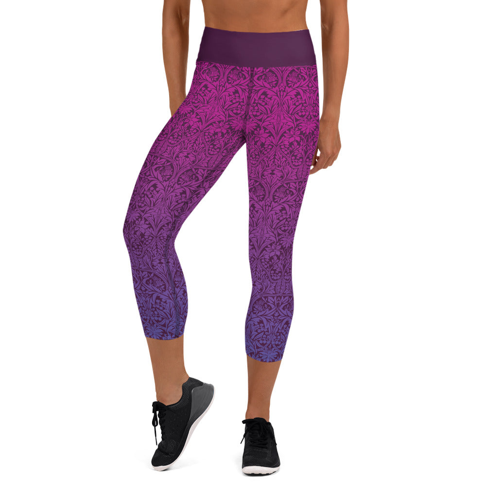 Plum Pacer Yoga Capri Leggings