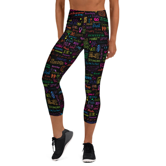 Covered in Positivity Yoga Capri Leggings