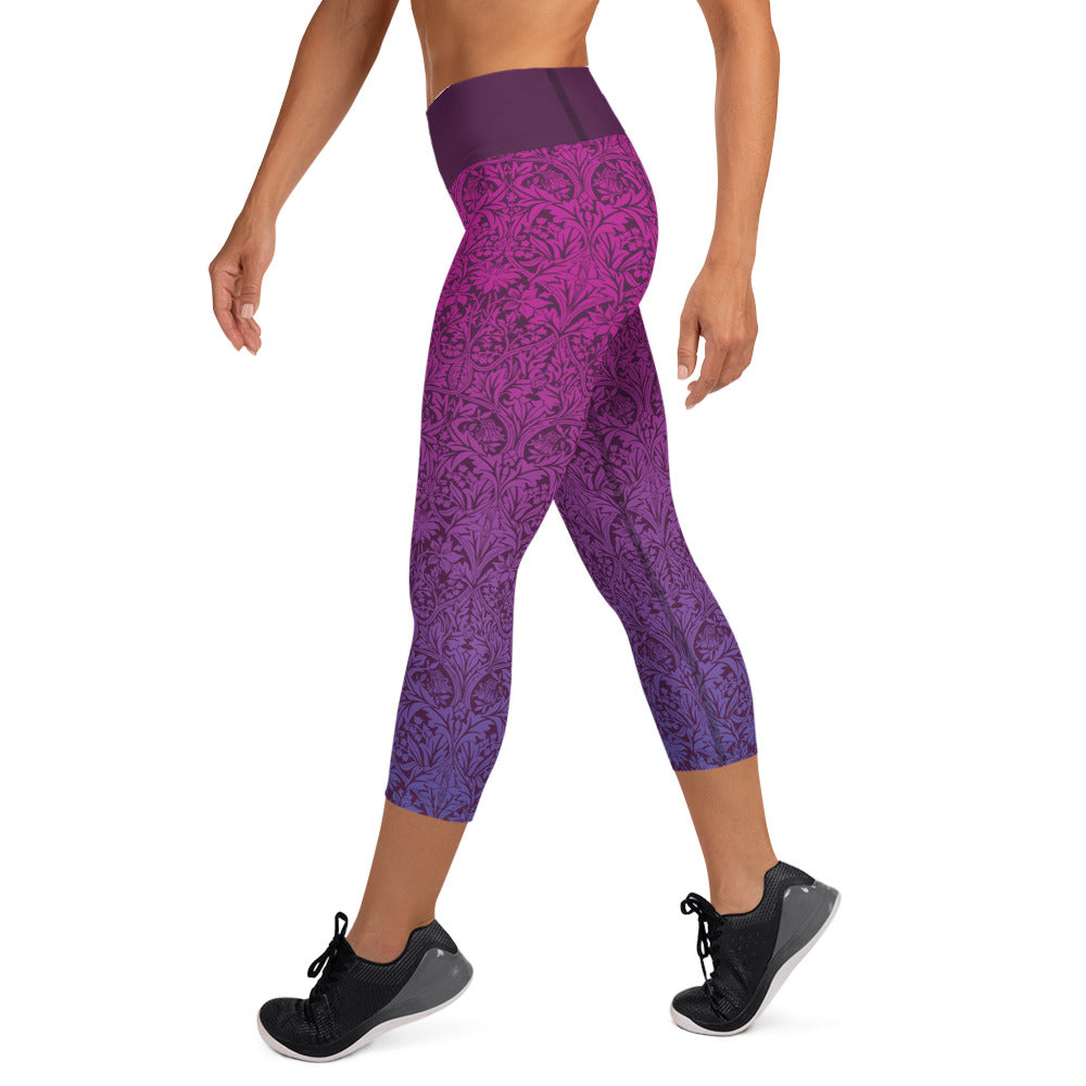 Plum Pacer Yoga Capri Leggings
