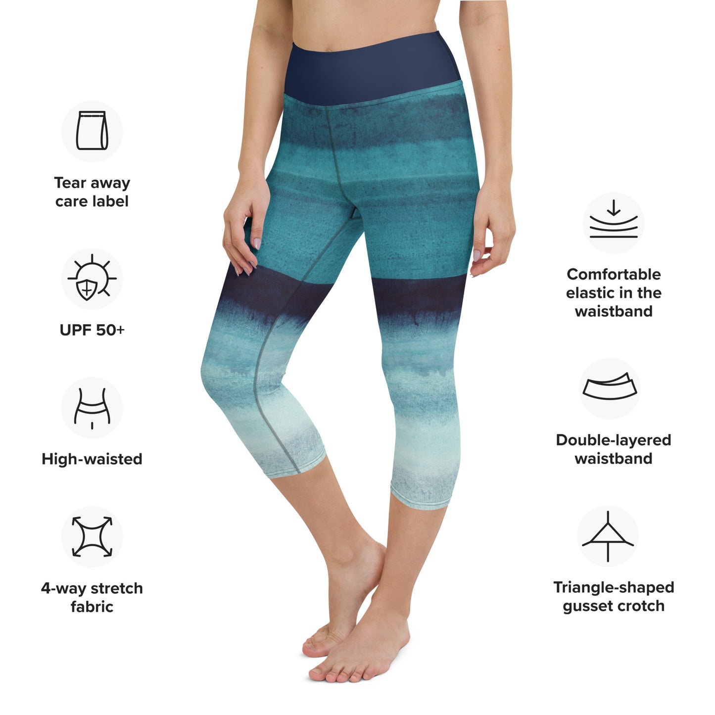 Blue Lagoon Yoga Capri Leggings