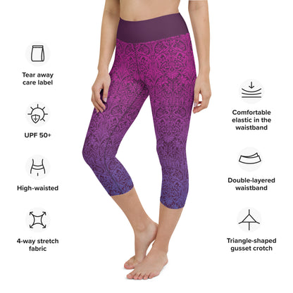 Plum Pacer Yoga Capri Leggings