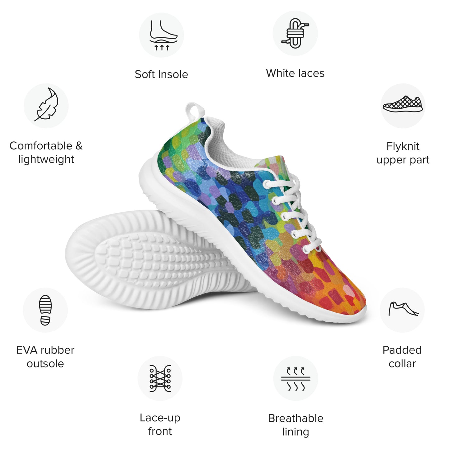 Colorful Confetti Women’s Athletic Shoes