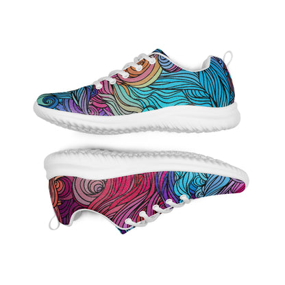 Rainbow Waves Women’s Athletic Shoes