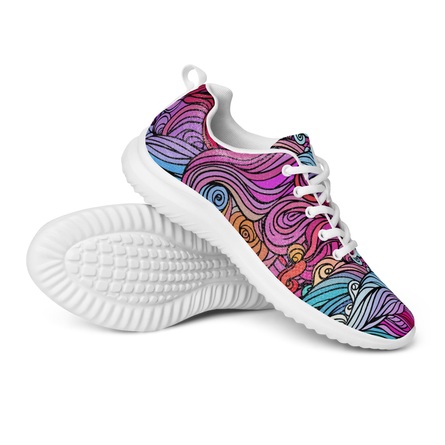 Rainbow Waves Women’s Athletic Shoes