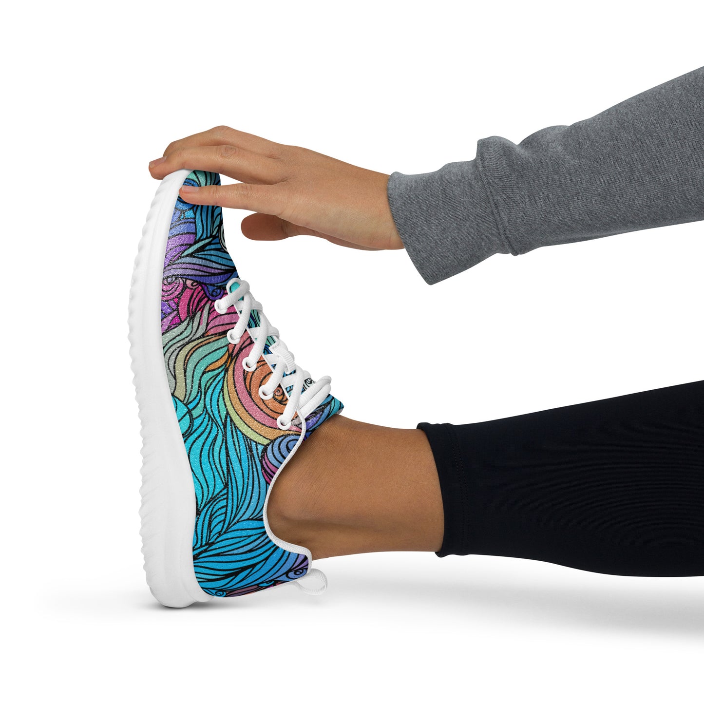 Rainbow Waves Women’s Athletic Shoes