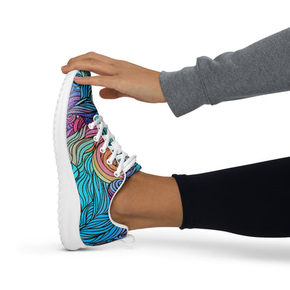 Rainbow Waves Women’s Athletic Shoes