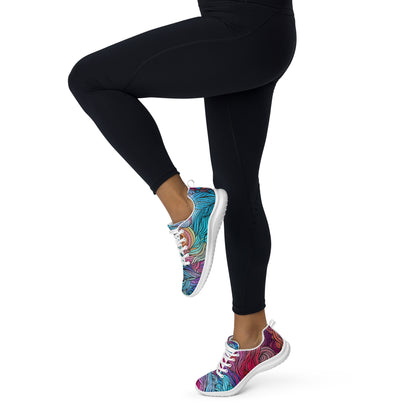 Rainbow Waves Women’s Athletic Shoes