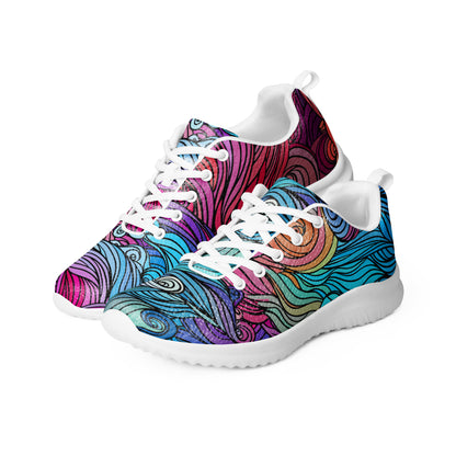 Rainbow Waves Women’s Athletic Shoes